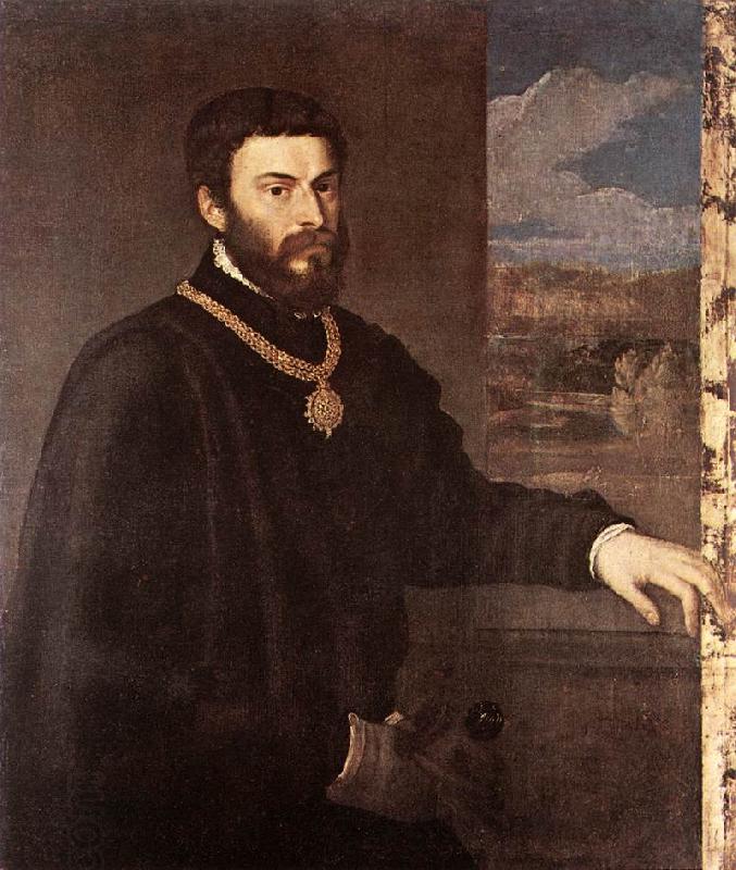 TIZIANO Vecellio Portrait of Count Antonio Porcia t oil painting picture